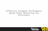 James Little, Peter Chaplin and James Mansfield - Effective European Performance Based e-mail marketing for Affiliates
