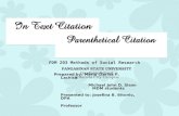 In Text Citations in Writing Research
