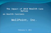 Wellpoint impact of health care reform