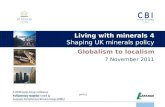 Living with Minerals 4 - Shaping UK minerals policy - Part 1