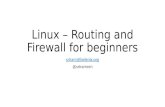 Linux – routing and firewall for beginners v 1.0
