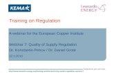 Electricity Markets Regulation - Lesson 7 -   Quality Of Supply Regulation