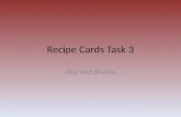 Recipe cards task 3