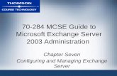 70-284 MCSE Guide to Microsoft Exchange Server 2003 ...