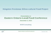 Eolfc 2013   wcm consulting - kingston and frontenac ethno-cultural research project