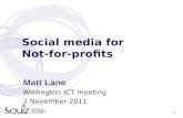Social media for not for-profits (WellingtonICT 2011)