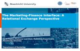"The Marketing-Finance Interface: A Relational Exchange Perspective" - Prof. Dr. Ko de Ruyter