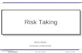 "Risk Taking" - Prof. Dr. Dr. H.C. Martin Weber