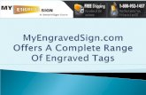 MyEngravedSign.com Offers A Complete Range Of Engraved Tags