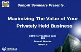 Maximizing value of your Business by Joe Harrel