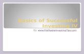 Basics of Successful Investing IV