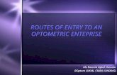 Edited routes of entry to an optometric enterprise 2