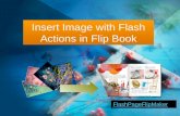 Insert image with flash actions in flip book