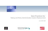 Best Practices for Rating and Policy Administration System Replacement