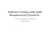 Software Testing with Agile Requirements Practices