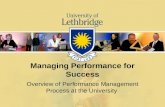 Managing Performance for Success Overview of Performance ...