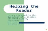 Helping the Reader:  Lessons Learned in the Evolution of a Display Oriented Public Library
