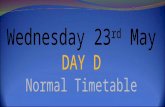 Wednesday, 23rd May