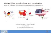 Global SEO, terminology and translation; How to manage successful international SEO campaigns, MarkTheGlobe
