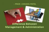 Difference between management & administration
