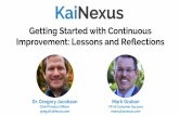Getting Started with Continuous Improvement: Lessons and Reflections