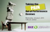 Taking the Pain Out of Performance Reviews Webinar 01.02.13