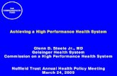 Glenn Steele: Achieving a high performance health system