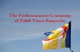 The enthronement ceremony of tubd yinza rinpoche