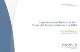 Regulatory hot topics for the financial services industry in 2014 - a Protiviti webinar presentation