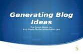 Generating Blog Ideas