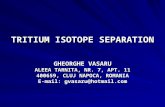 Tritium isotope separation