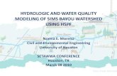 Hidrologic and water quality modeling of sims bayou watershed using hspf