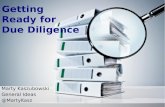 Updated:  Getting Ready for Due-Diligence