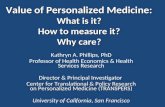 Value of Personalized Health Care