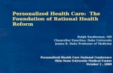 Personalized Health Care: The Foundation of Rational Health Reform