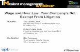 Wage and Hour Law: Your Company’s Not Exempt From Litigation