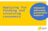 Applying for funding and involving consumers
