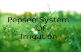 Pepsee system of irrigation