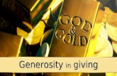 Generosity in Giving | Francois van Niekerk | 22 June 2014
