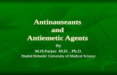 Antinauseants and antiemetic agents