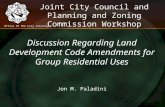 Discussion Regarding Land Development Code Amendments for Group Residential Uses