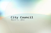 City Council March 5, 2013 Planning