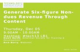 ASAE Tech Conference: Generate Six-figure Non-dues Revenue Through Content