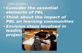 PBL Builds a Culture of Learning