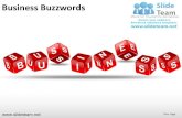 Business buzzwords in cubes building blocks stacked powerpoint presentation templates.