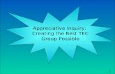 Appreciative Inquiry Facilitation: "Creating the Best TEC Group Possible"
