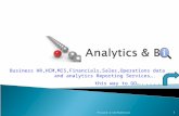 Business data reporting,metrics and analytics services - Hassle free, Quick and ASAP