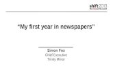 "My first year in newspapers"