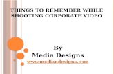 Things to remember while shooting corporate video