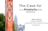 Ritt Deitz The Case for French keynote 1/21/12